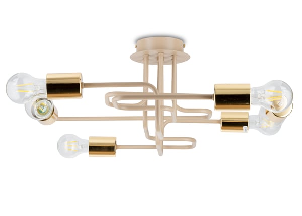 Onyx Beige taklampa 6xE27 63x53