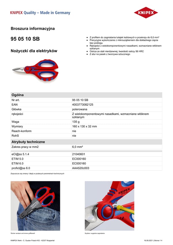 SAKS TIL ELEKTRIKERE - KN 95 05 10S