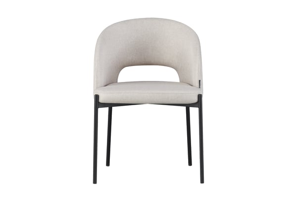 Polstret stol i sienastof, beige