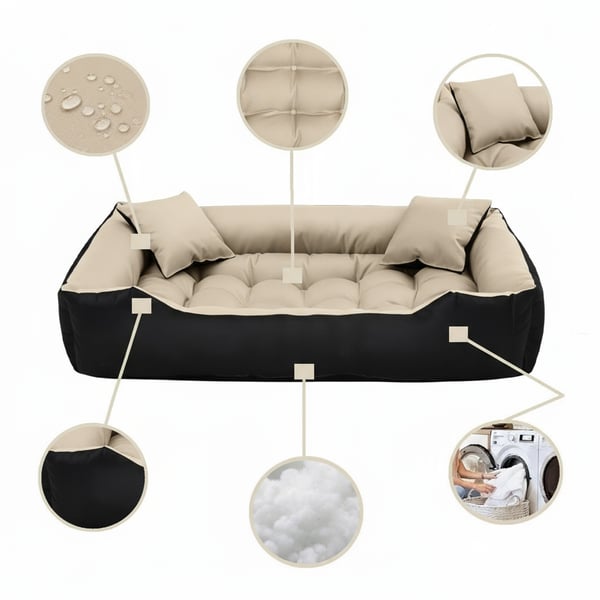 Hundeseng kennel ECCO 55x45 cm vandtæt beige