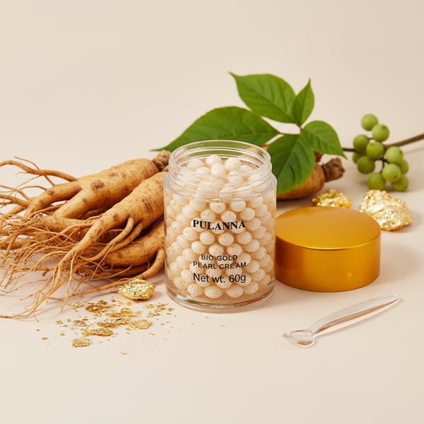 Pulanna Pearl Ansigtscreme - 24 karat guld - Fugtgivende, regenererende, anti-aging