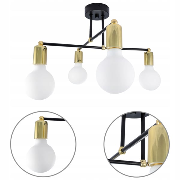 Moderni Loft Edison kultainen LED-riippuvalaisin