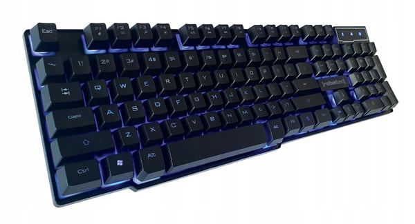 Trådbundet tangentbord + mus + matta + hörlurar Rebeltec Sherman Gaming USB svart bakgrundsbelyst
