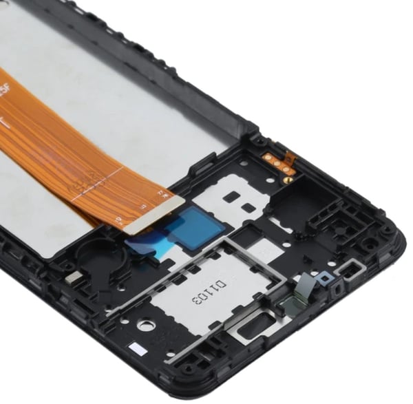 Samsung SM-A125 Galaxy A12 original LCD-skærm og berøringsskærm IPS sort ramme