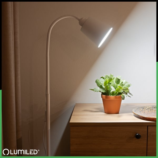 KALSO Lumiled E27 LED gulvlampe hvid med højdejustering
