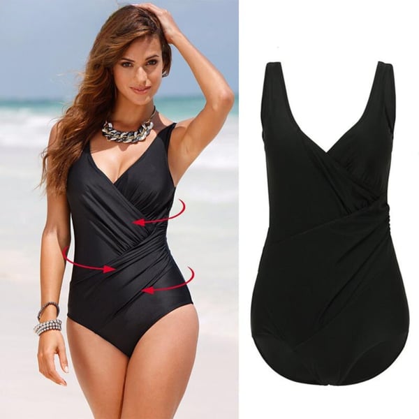 Slankende badedragt til kvinder, plus size, monokini, XL. Slankende badedragt til kvinder, plus size, monokini, XL.