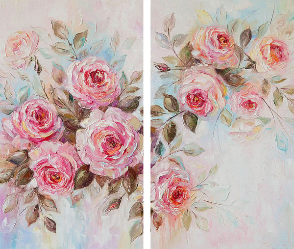 TMK ArtDeko Glas skärbräda 2x 30x52 blommor
