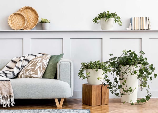 Urbanika ECO träblomkruka vit h46 cm