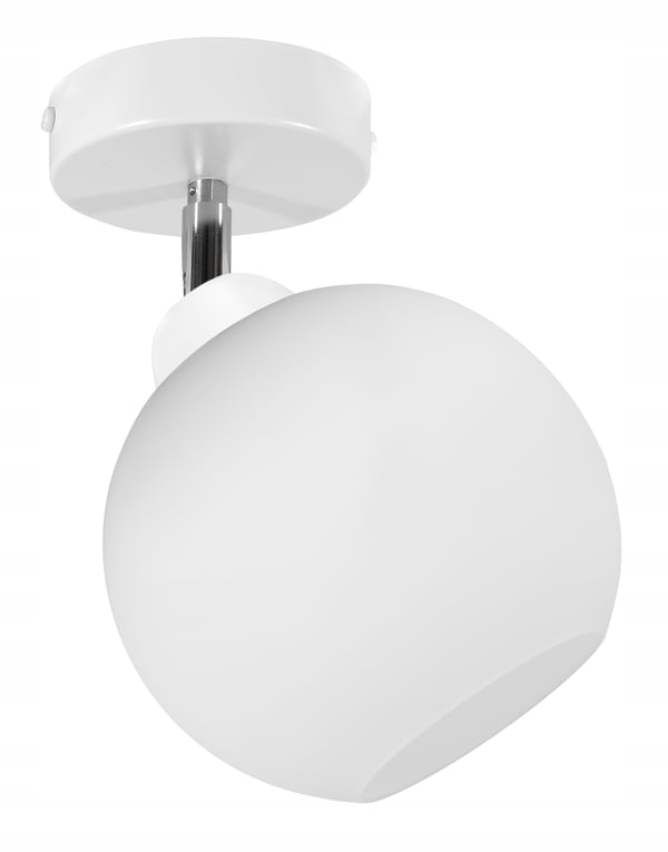 KLASSISK LOFTLAMPE HVID KUGLET LED LAMPESKÆRM
