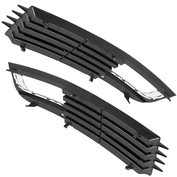 Audi A8 D3 FL 08-10 MED HALOGEN-Grill grill i stötfångaren SVART + KROM vänster + höger 2 st. SET