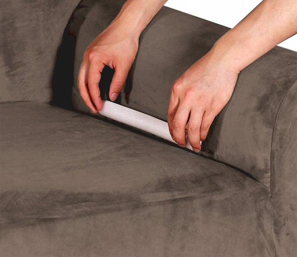 Kakaobrunn sammetssofaovertræk til 2-personers sofa