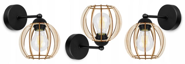 VÆGLAMPE, FIRKANTET LAMPE, LOFTSLAMPE, TRÆSKÆRM, LED