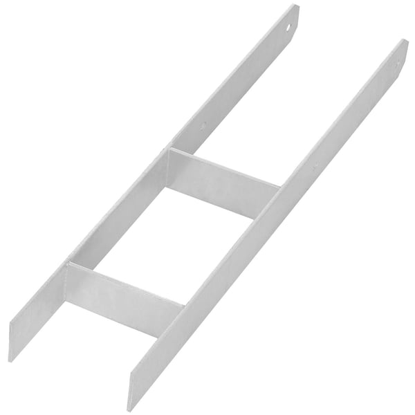H-formet søjlefod til indstøbning, konsol, galvaniseret stålankær, 140 mm