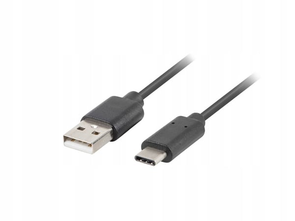 Lanberg USB 2.0-kabel Typ-C(M) - AM 1,8m Svart QC 3.0