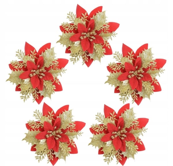 Betlehems stjärna till julgransblommor 6 st
