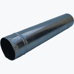 VENTILATIONSRØR, IKKE-GALVANISERET, 130 MM, 1 LM, DAMP - RC 130