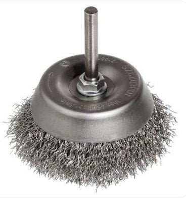 Pudebørste ståltrådskaft 6mm, FI60mm - Størrelse DT 60