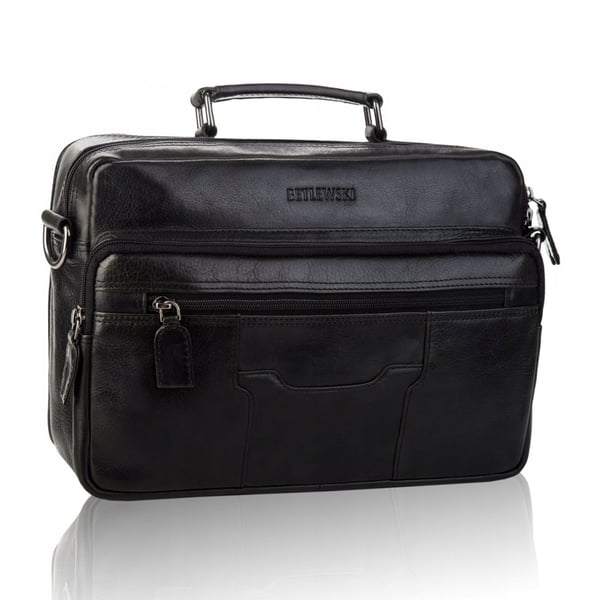 TBS-322 musta vintage miesten laukku + todistus