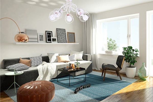 Sort LOFT loftspendellampe med trådskærme