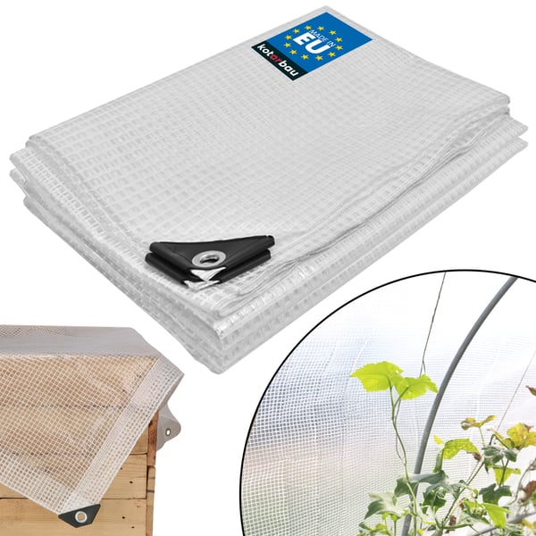 KOTARBAU® Presenning Beskyttende Afdækning Stærk Tyk Universal Forstærket Forstærket Vandtæt Transparent Klart Drivhus 120 G/M2 3X5 M