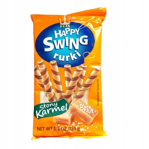 Flis Happy Swing saltade karamellvåffelrullar 150 g