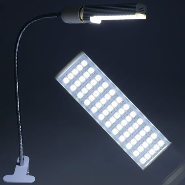 Svanehalsmikroskopbelysning med klips 60xLED