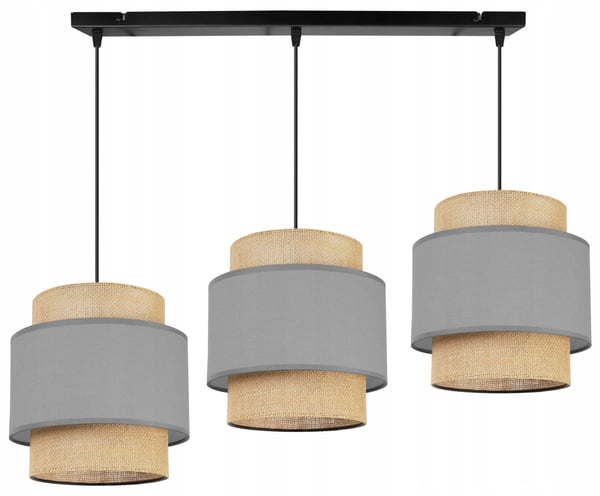 Hængende lampe, loftslysekrone, lampeskærm, boho juta