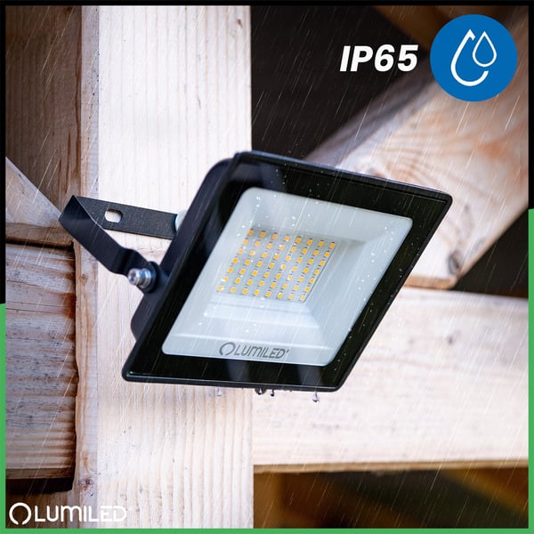 LED-strålkastare ZUNA2 50W 4500lm 4000K IP65 svart LUMILED