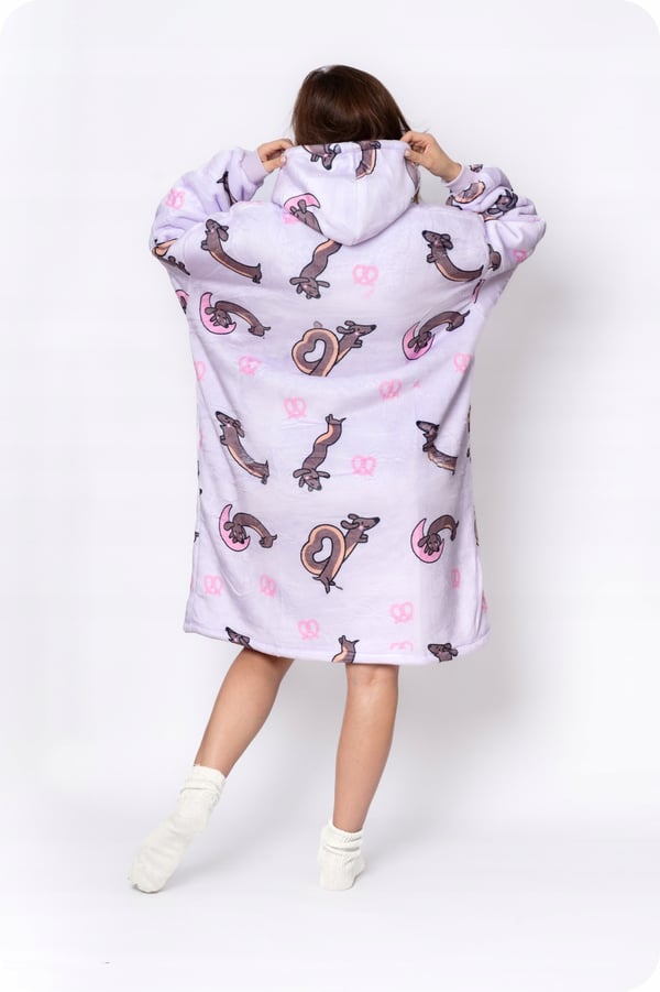 BLANKET collegepaita Ylisuuri lämmin Paksu peitto collegepaita 2in1 XXL mäyräkoirat karvainen [KB-W39]