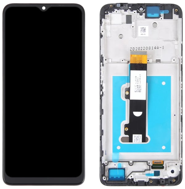 Original LCD-skærm + berøringsskærm Motorola Moto E22 E22i (renoveret) sort ramme