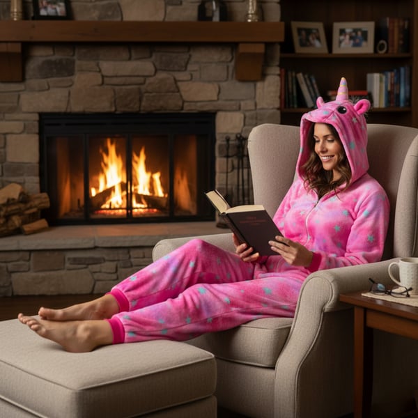 Varmt heldragt til kvinder, mænd, pegasus, kigurumi, lyserødt træningsdragt, størrelse L