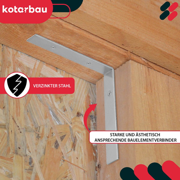 Kirvesmiehen kulmaliitin sinkittyä terästä 150x150x25 mm 25 kpl