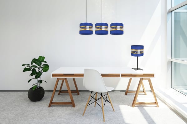 NATBORDLAMPE, ELEGANT GYLDET LAMPESKÆRM, 20 CM