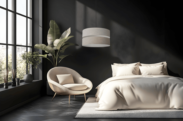 DUO SORT HØR HANDLAMPE 1 FLAD LAMPE BEIGE L06 40CM