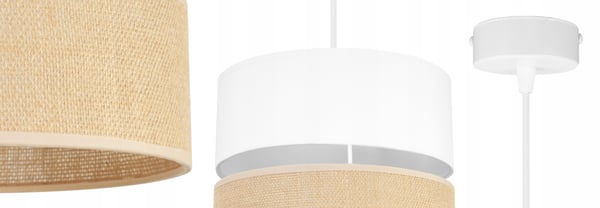 HÆNGELAMPE, LOFTKRONE, LAMPESKÆRM 20 CM HVID