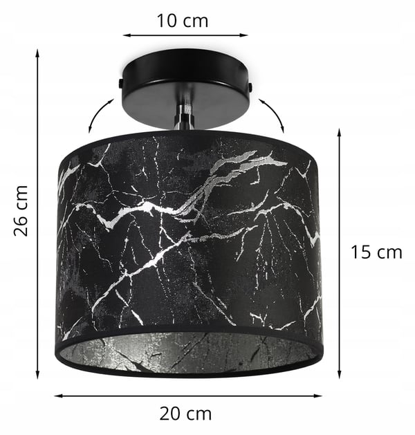 HÆNGENDE LOFTLAMPE, Walllampe, LAMPESKÆRM, SØLVMØNSTER