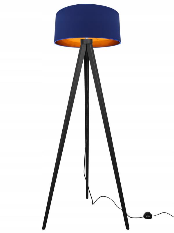 GULVlampe TRIPOD stående i gyldent træ