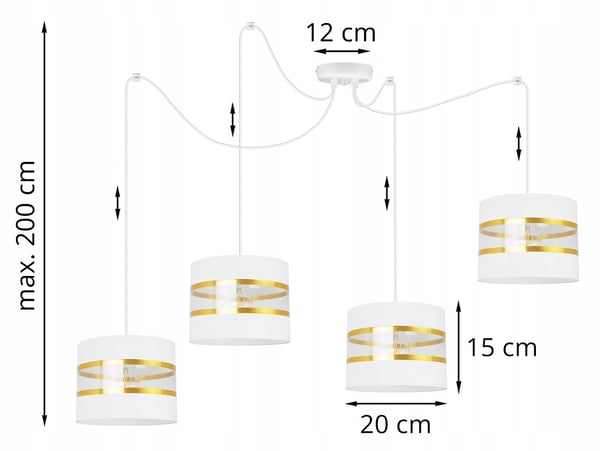 Loftshængende lampe lysekrone lampeskærm moderne