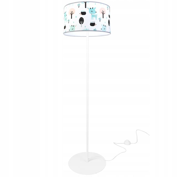 BØRNES GULVLAMPE, LAMPESKÆRM, MØNSTER, LED