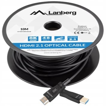 Lanberg M/M v2.1 HDMI-kabel 10m 8K svart optisk AOC