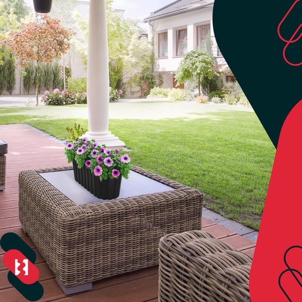 Aflang blomkrukke til balkong eller terrasse antracit 40 cm 6 stk