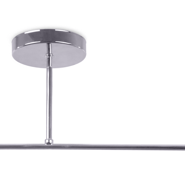 Loftlampe ASTURIA Krom 2-pladet hvid lampeskærm E27