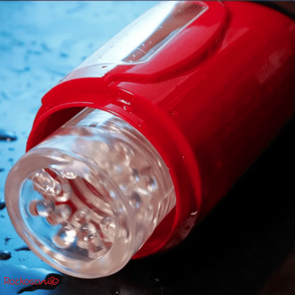 Automatisk mandlig masturbator med rotations- og trykstimulerende sexgadget