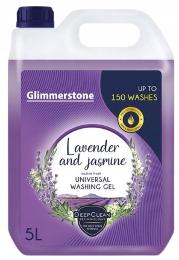 Universal flydende vaskegel med lavendel- og jasminduft 5L 150 vaske DEN
