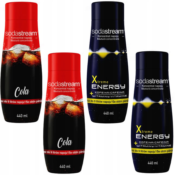 4 SodaStream-tiivisteen setti, 2 kpl (Cola+Energy)