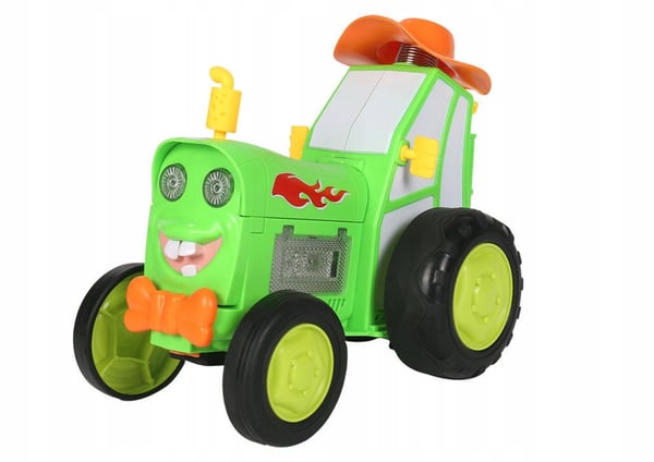 Traktor fjärstyrrd bil RC traktor grön med ljus hoppar dansar