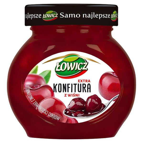Łowicz Extra -kirsikkahilloa vähäsokerisella 240 g