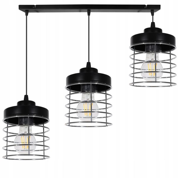 LED-lofthængelampe med forkromet tråd
