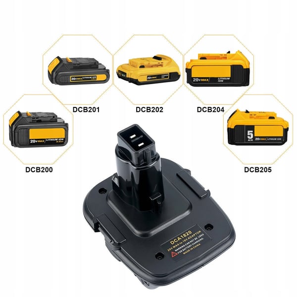 Dewalt DC9096 Adapter til Dewalt Batteri (DCA1820) Sort