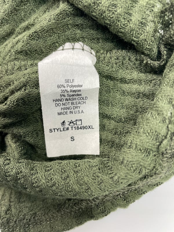 Grön designerblus Vit björk S